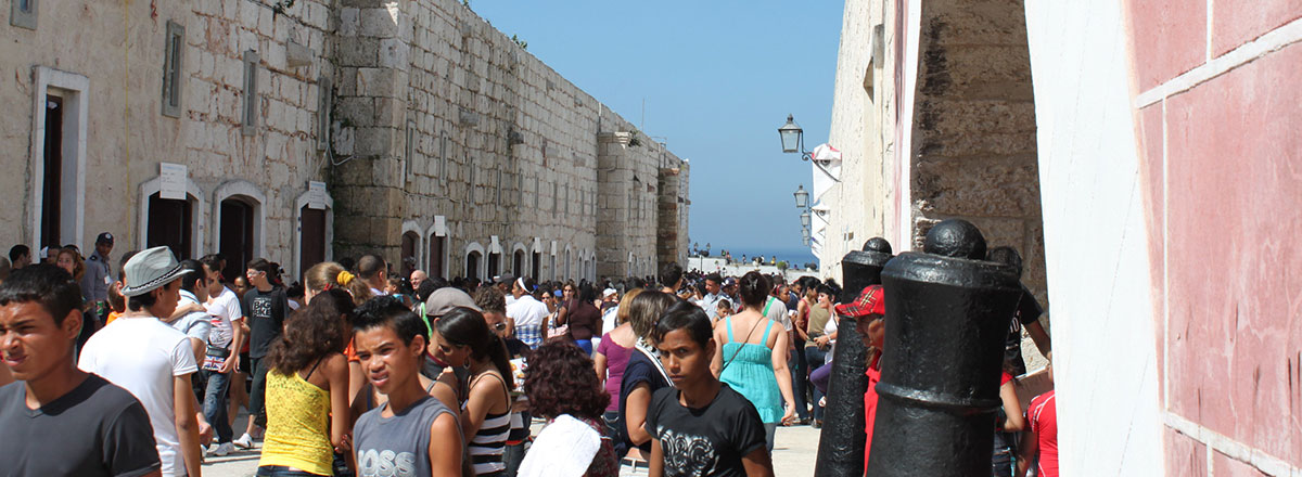 People at havana book fair