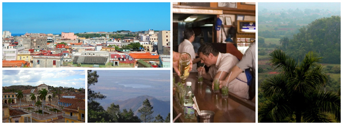 Collage, Havana, Viñales, Trinidad, Cienfuegos