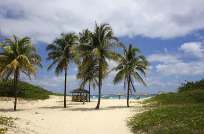 Stunning Varadero beach shoreline in Cuba