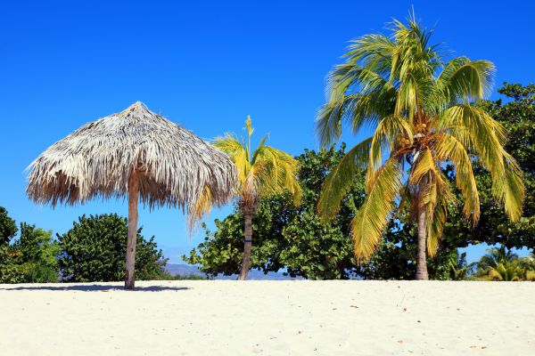 Turquoise Caribbean waters at Playa Ancon beach in Trinidad Cuba