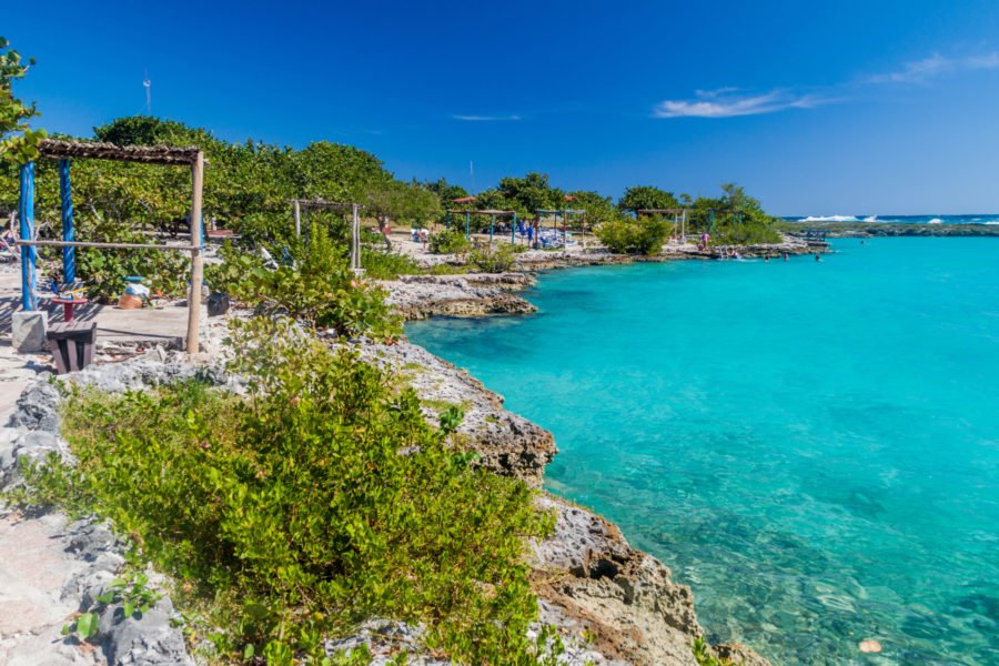 Pristine Caribbean coast at Zapata Peninsula in Cuba