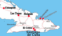 santiago de cuba map