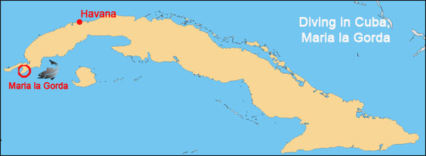 diving maria la gorda map