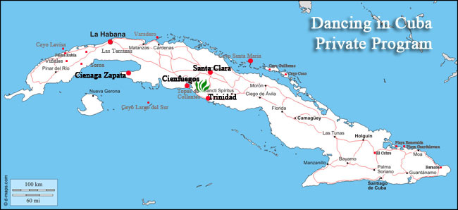 dancing in trinidad tour map cuba