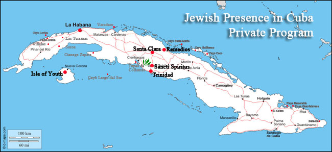 jewish presence in cuba tour map
